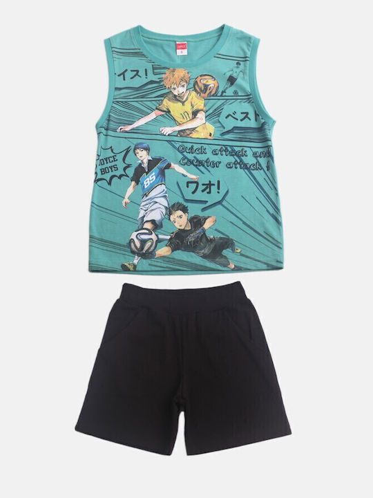 Kids' Set with Shorts Summer 2pcs Light Blue