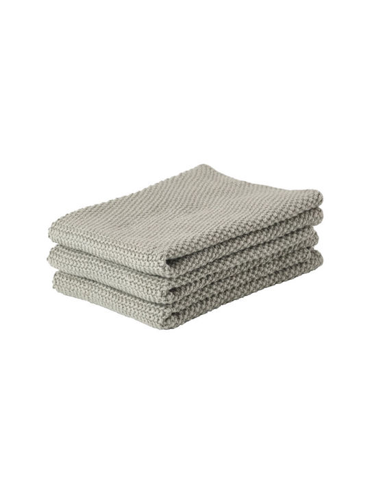 Zone Denmark Towel from 100% Cotton in Gray Color 27x27cm 3pcs