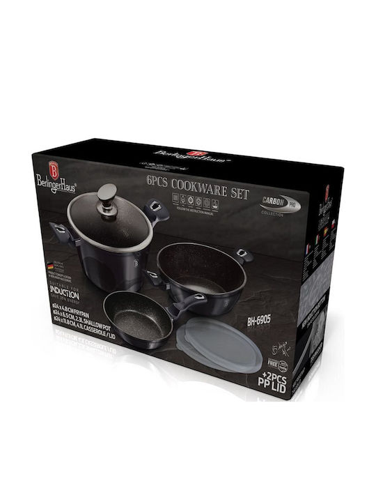 Berlinger Haus Metallic Line Aluminum Cookware Set with Stone Coating 3 Pieces