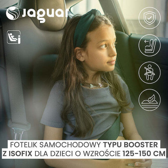 Caretero Jaguar Детско Столче за Кола Бустер i-Размер с Isofix Розов