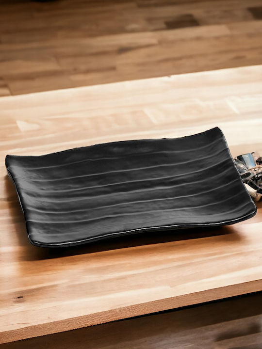 XM-Casa Serving Platter Rectangular Black 27x19cm