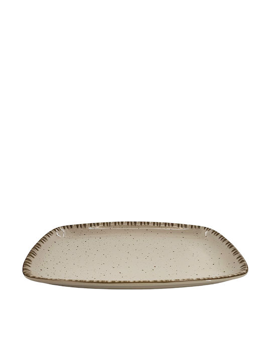 Dot Ammos Serving Platter Rectangular made of Porcelain Beige 27x16cm Dot Ammos Serving Platter Rectangular made of Porcelain Beige 27x16cm