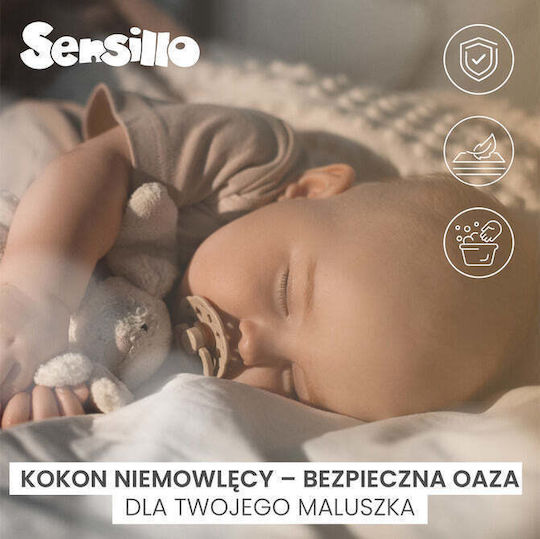 Sensillo Βρεφικό Μαξιλάρι Φωλιά Γκρι 45x80εκ.