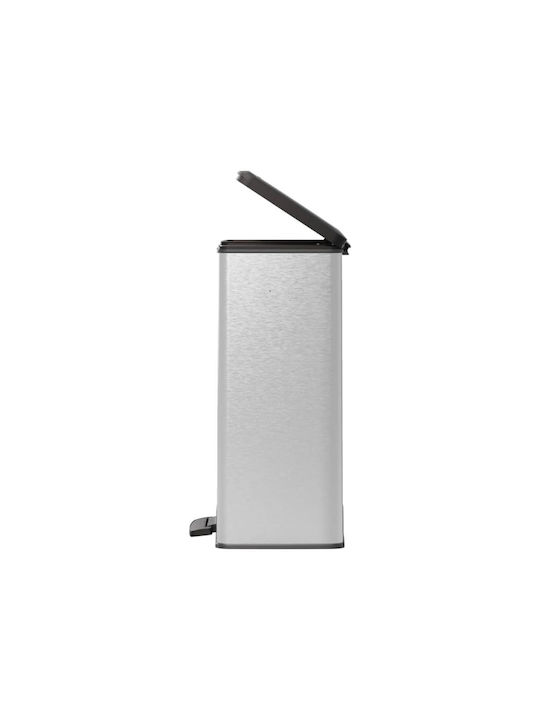Curver Abfalleimer Abfall Metallisch mit Pedal Gray 65Es 1Stück