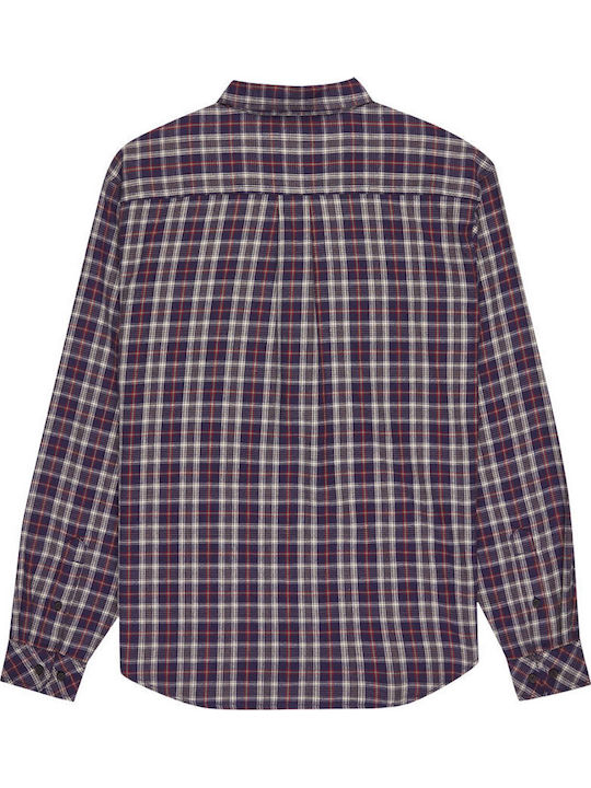 Long-sleeved Flannel Shirt Checked Graystone