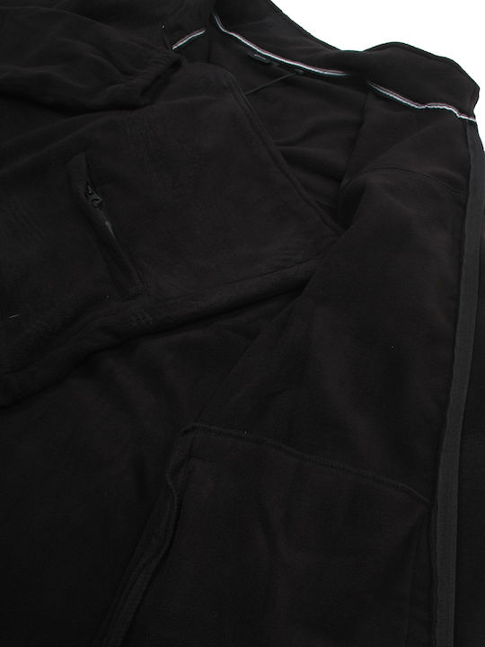 Cardigan Fleece pentru Bărbați Black