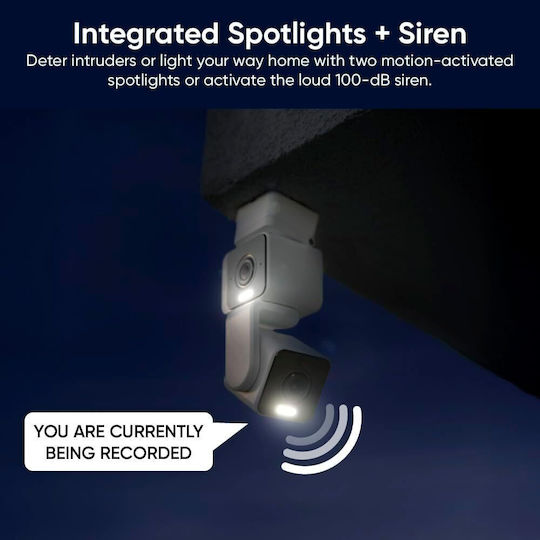 Wyze Duo Cam Pan IP Dual Surveillance Camera Wi-Fi Full HD+ 4MP Waterproof with Two-Way Communication