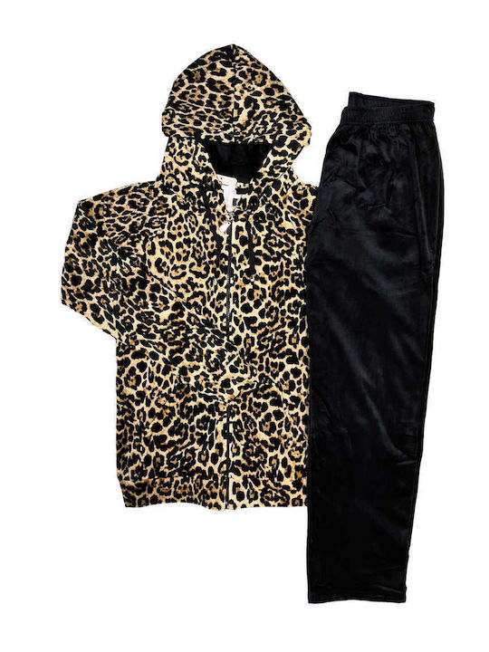 Комплект анцуг Велур Leopard