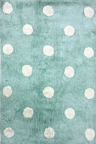 Klonaras Kiddo Dots Παιδικό Χαλί Βαμβακερό Πράσινο 90x160cm