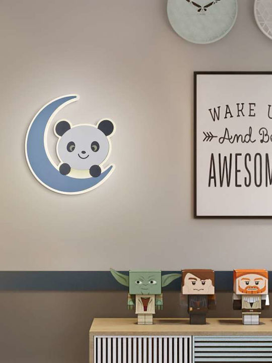 Atman Led Plastic Kids Wall Light Blue Panda
