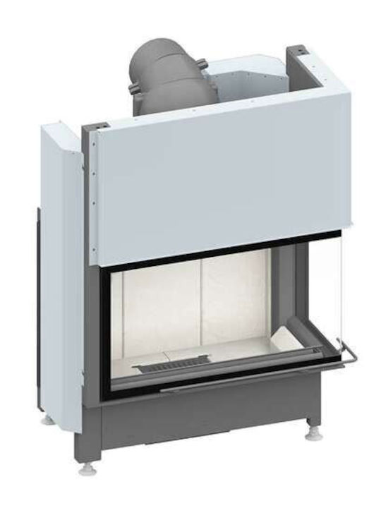 Camina Schmid Ekko R 84(34)h 57cm Wood Fireplace Insert with Right Corner Window