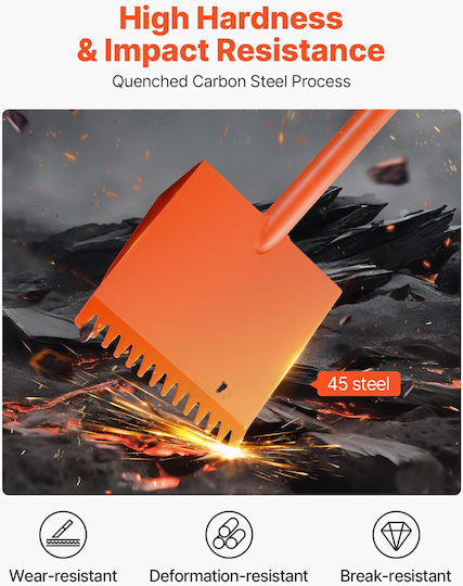 Vevor Roof Tile Shovel 4 Pieces Roof Tile Ripper D Handle High Hardness 45# Steel Lightweight Easy Roof Tearing Nail Tool Ideal for Commercial Home Use Orange