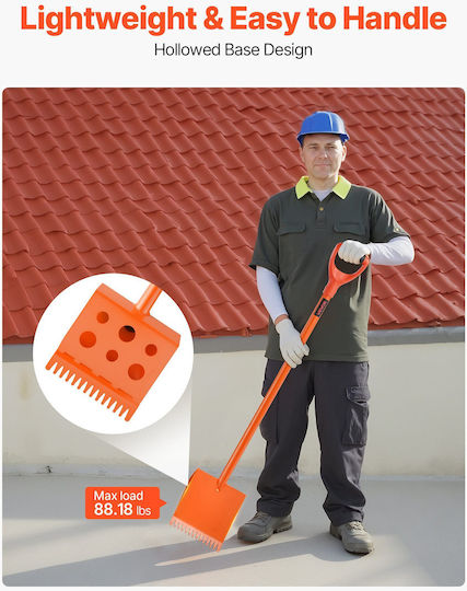 Vevor Roof Tile Shovel 4 Pieces Roof Tile Ripper D Handle High Hardness 45# Steel Lightweight Easy Roof Tearing Nail Tool Ideal for Commercial Home Use Orange