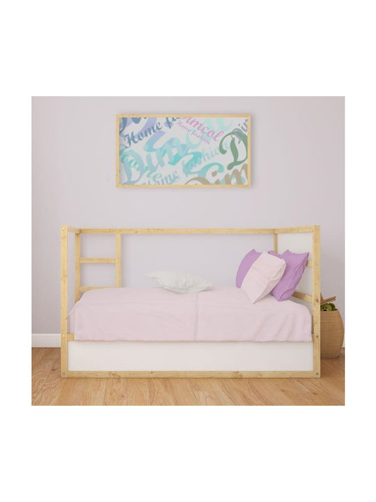 Dimcol Bebe Solid Комплект Бебешки Чаршафи За Количка Памучни Лилав 120x160бр 3бр
