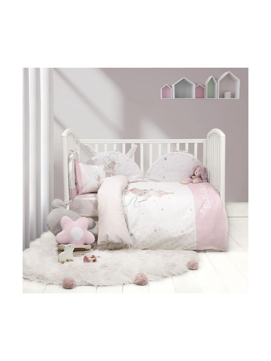 Nima Bunny Seturi de cearșafuri pentru bebeluși Pentru Cradle Bumbac Albe 70x110buc