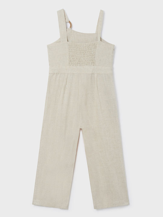 Kinder Overall Leinen Beige