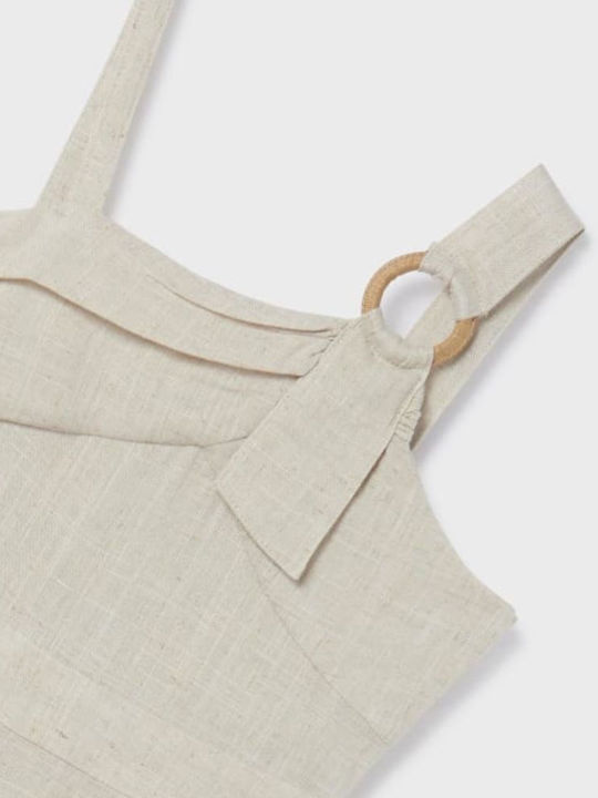 Kinder Overall Leinen Beige