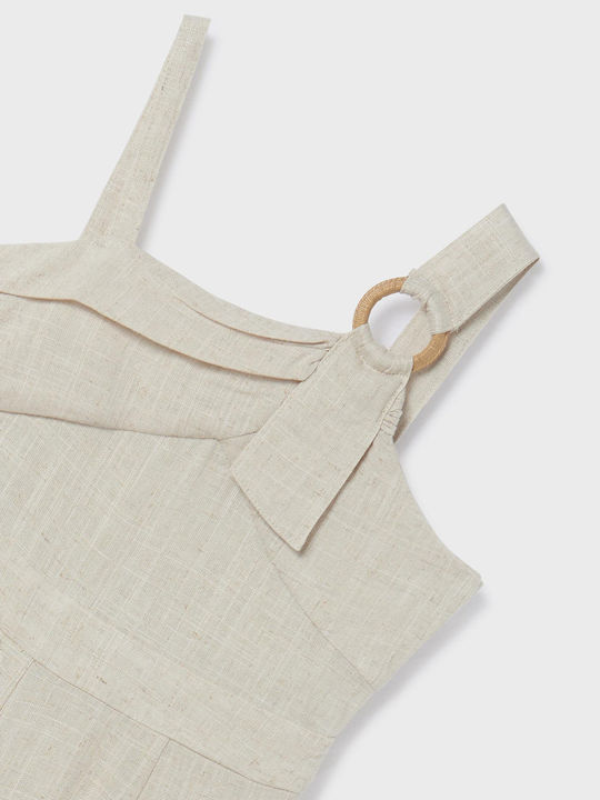 Kinder Overall Leinen Beige