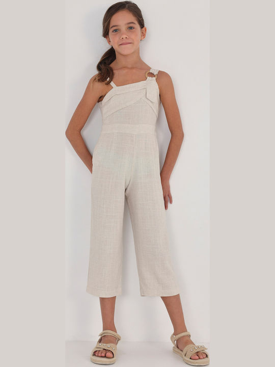 Kinder Overall Leinen Beige