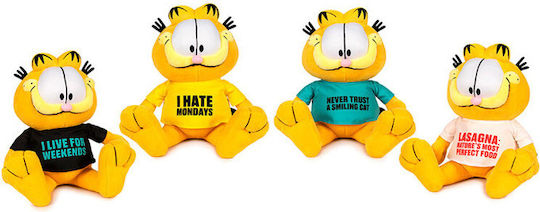 PCMerch Plush Garfield Sitting Lasagna Pink T-Shirt for 3+ Years 30 cm