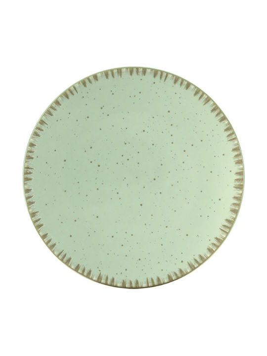Dot Pistachio Plate Desert made of Porcelain Green with Diameter 20cm