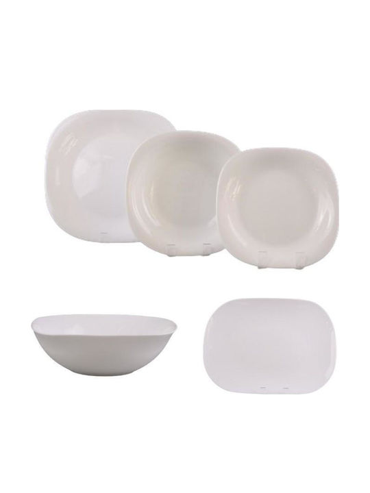Eaton Dining Hudson Eaton Πιάτο Βαθύ από Πορσελάνη Λευκό με Διάμετρο 23cm