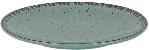 Dot Plate Shallow made of Porcelain Green with Diameter 23cm 6pcs