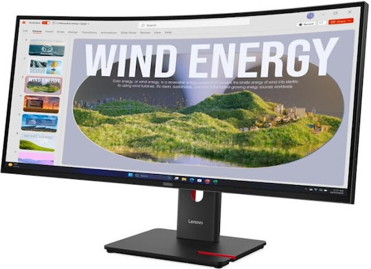 Lenovo T34WD-40 Ultrawide IPS Monitor 34" QHD 3440x1440 with Response Time 6ms GTG