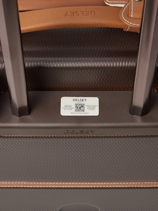 Delsey Chatelet Air 2.0 Cabin Hard Brown Suitcase With 4 Wheels Height 55cm