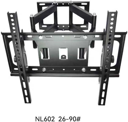 170505 Wandhalterung für Fernseher mit Arm bis 90" Schwarz
