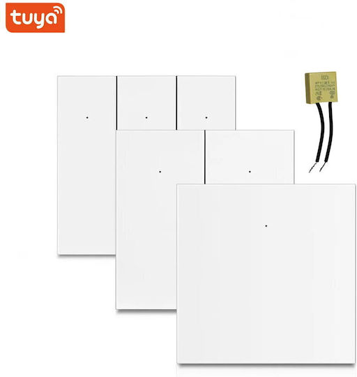 Rovo Comutator de Perete Wi-Fi cu Cadru Alb