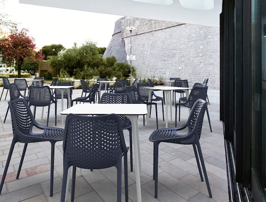 Outdoor-Stuhl Polypropylen Air Dark Grey 4Stück 50x60x82εκ.