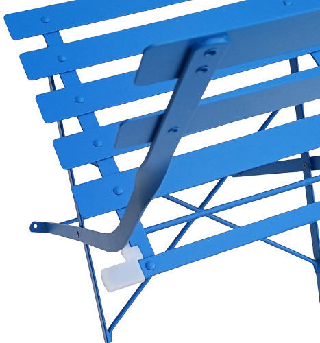 Zappeion Chair Metallic Traditional-c-lamaki Blue 38x42x82cm