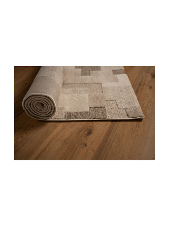 Tzikas Carpets Elio 73640-061 Σετ Μοντέρνα Χαλιά Κρεβατοκάμαρας Μπεζ 354-0-355-73640-061 3τμχ