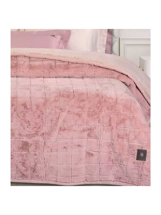 Greenwich Polo Club 3499 Furry Blanket Double 220x240cm Salmon