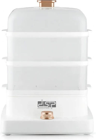 DSP Food Steamer with 3 Steaming Decks 12lt