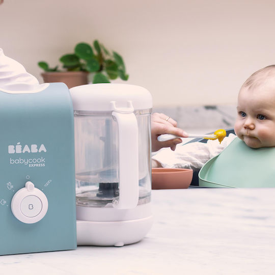 Beaba Babycook Express Baby Food Steamer with Blender 1.25lt Baltic Blue