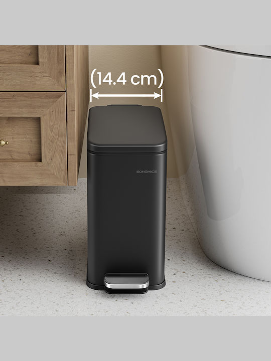 Songmics Inox Bathroom Basket Soft Close Gray