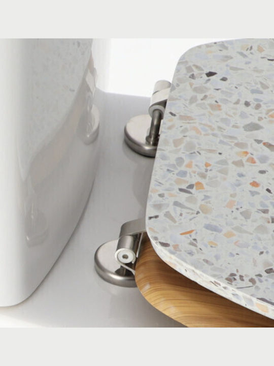 Eurocasa Toilettenbrille Hölzernes 47x37.5cm Mehrfarbig