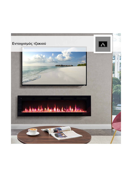 Richen Wall Mounted Electric Fireplace 900W 153x43cm