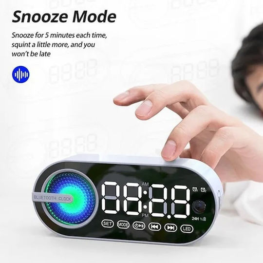 Ceas De Masă Digital Led Din Plastic Cu Ceas Deșteptător Și Radio Negru FOX385135