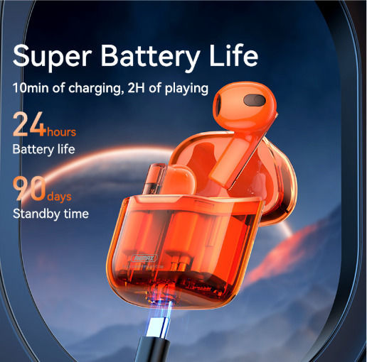 Remax Cozybuds 6C Bluetooth-Freisprecheinrichtung Kopfhörer mit Ladeetui Orange