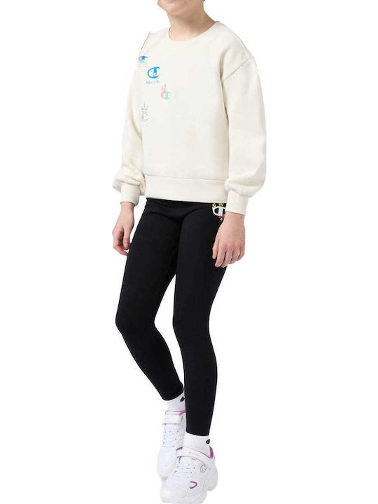 Полар Детски Суичър с Качулка Бял Crewneck