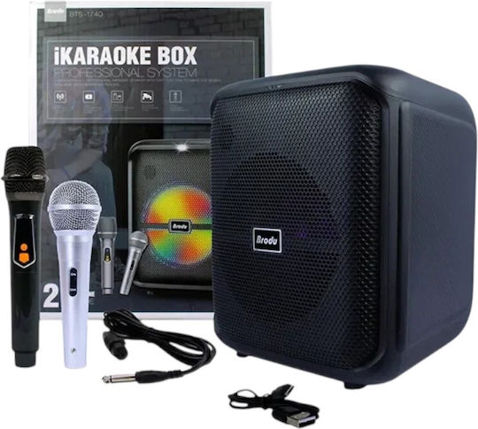 Karaoke Speaker with Wireless Microphones and Lighting Effects BTS-1740 717400 Black