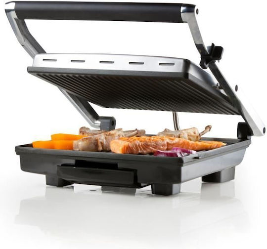 Domo Tabletop Grătar Electric Placă Striată 2000W Grătare electrice cu Capac 29.5bucx26.5buccm