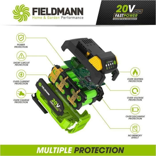 Fieldmann Μπαταρία Εργαλείου Λιθίου 20V με Χωρητικότητα 8Ah Fduz
