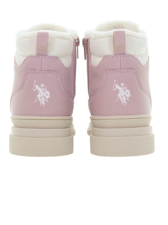 Kids Boots with Zipper Pink