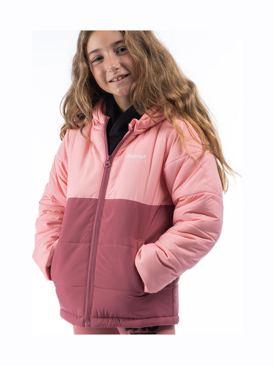 Kids' Casual Jacket with Hood Pink