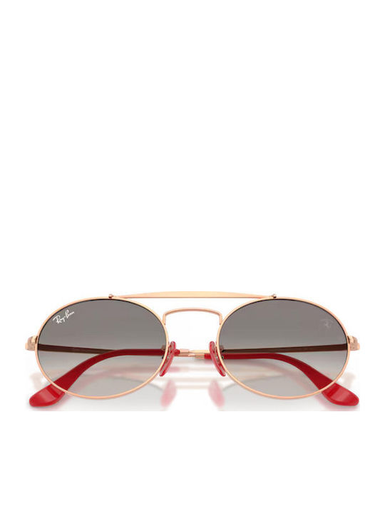 Ray Ban Дамски Слънчеви Очилa с Розово Златна Метална Рамка и Сив Преливащ Стъклопакет RB3775M F13532