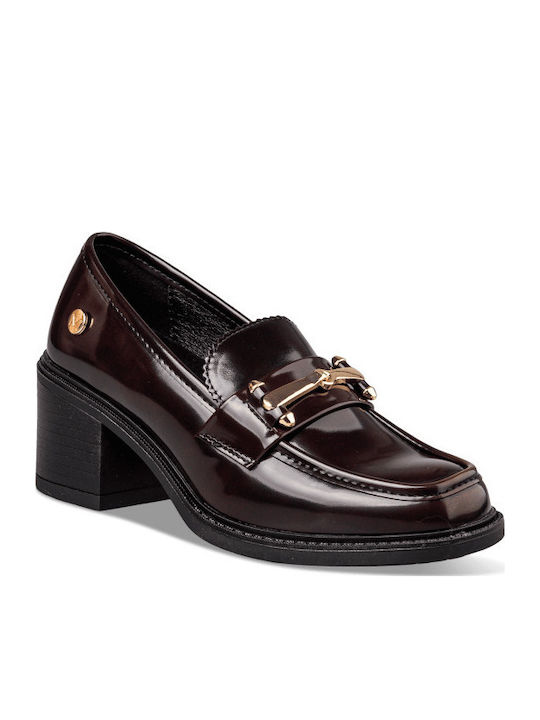 Pumps mit mittelhohem Absatz Burgundisch